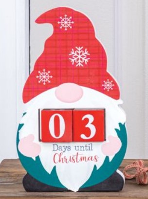 GNOME WOODEN COUNTDOWN TABLETOP 2 ASST.