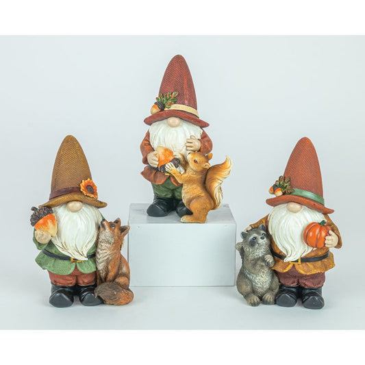 FALL GNOME AND FRIEND 3 ASST