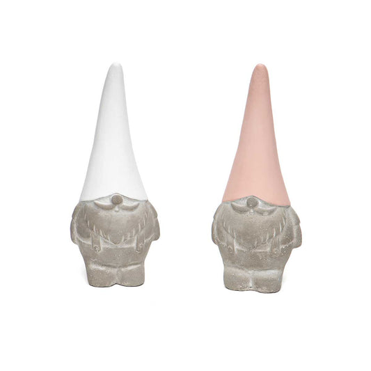 CONCRETE GNOME WHITEWASHED WITH PINK/WHITE HAT