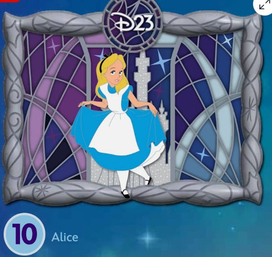 Alice from Alice in Wonderland D23 2026 Premier Collection Pins LE1000 Disney Fan Event RSP Exclusive