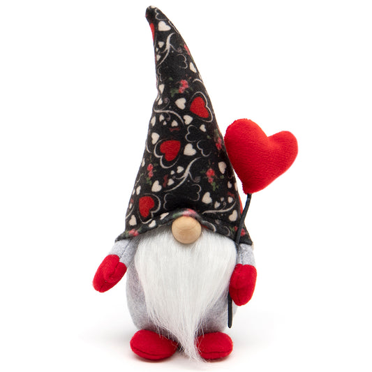 Valentino Gnome with Heart, Wood Nose 8.5" Small