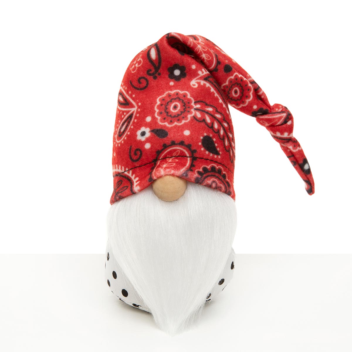 BUSTER BANDANA GNOME RED/WHITE WITH FLOPPY HAT