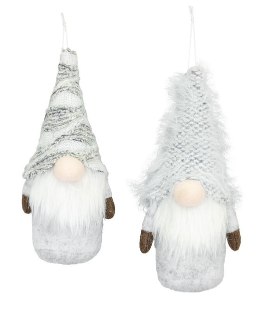 Snow Dusted Gnome Ornaments set of 2 - Best Seller!