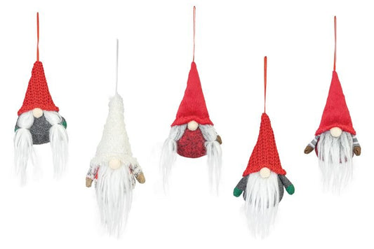 Detailed Fabric Bundled Gnomes with Hats and Mittens Set With Box 6-PIECE