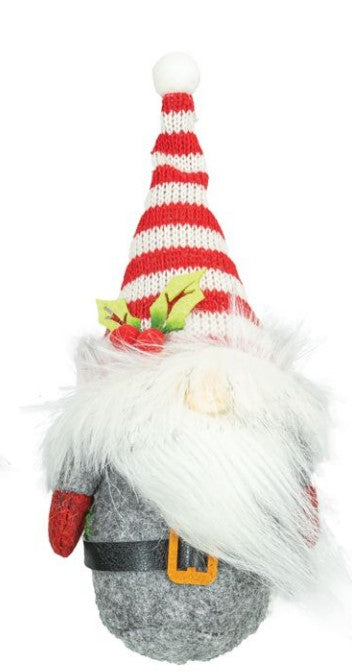 STRIPED SANTA GNOME ORNAMENT 2 ASST.