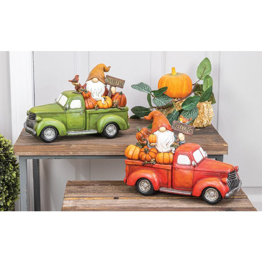 FALL GNOME TRUCK Choose from Green or Red Color