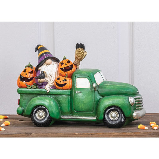 HALLOWEEN GNOME TRUCK WITH LIGHTS