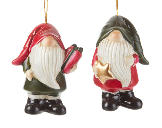 Porcelain Gnome Ornaments