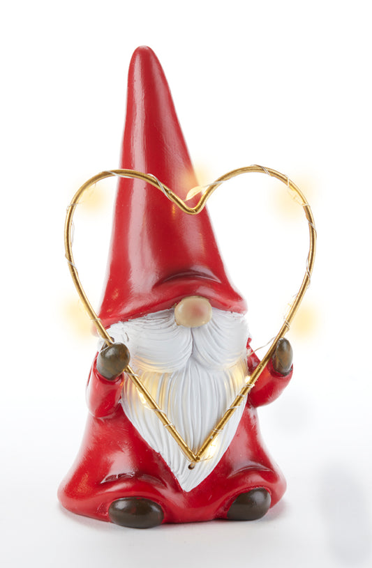 Resin Santa with LED Heart