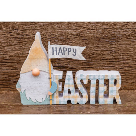 EASTER PLAID GNOME TABLETOP