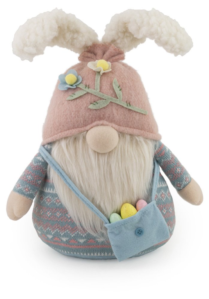 Galee Bunny Ear Gnome Embroidered Hat and Egg Bag Large