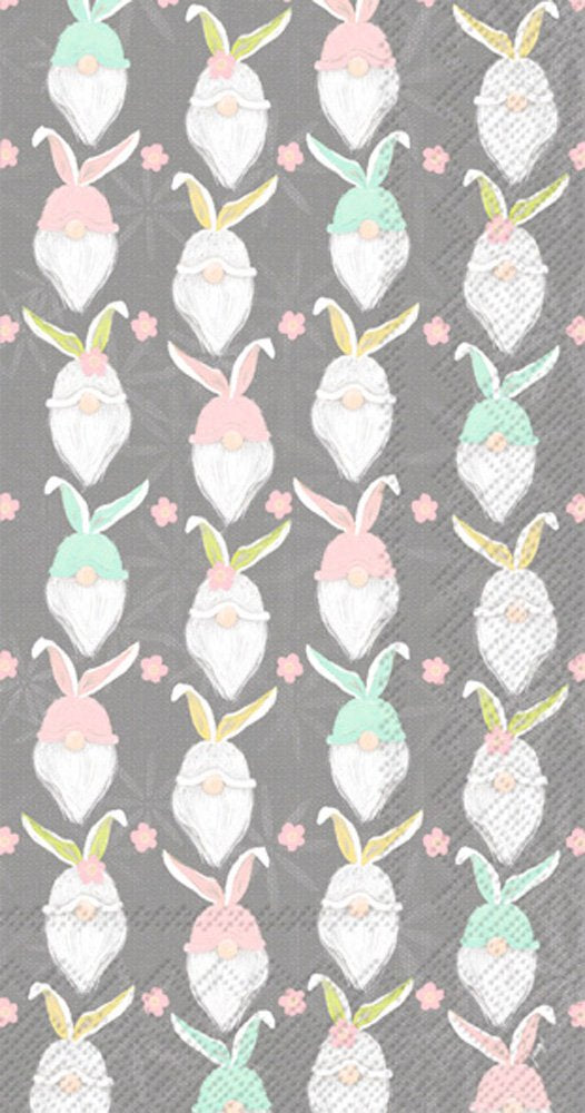 Bunny Gnome Pattern Paper Guest Towel