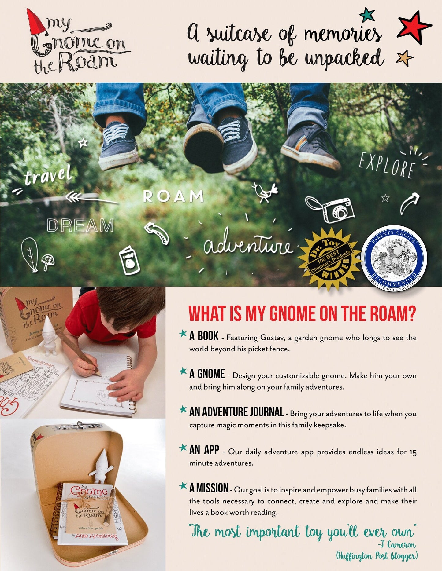 My Gnome on the Roam -Family Adventure and Creativity Kit -
*** Best Seller***