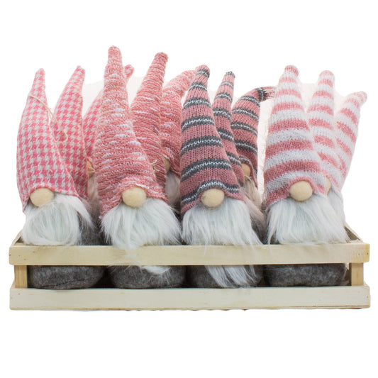 High Quality Small Soft Gnome with Assorted Pink Hat - Cost Per Each and Bundle with 4 of them to save!