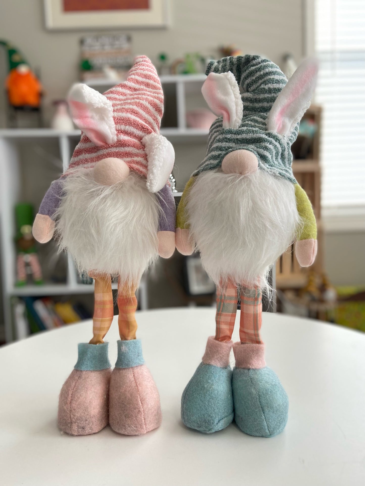Easter Stripes Gnome Stander with LED - Pick One or Both