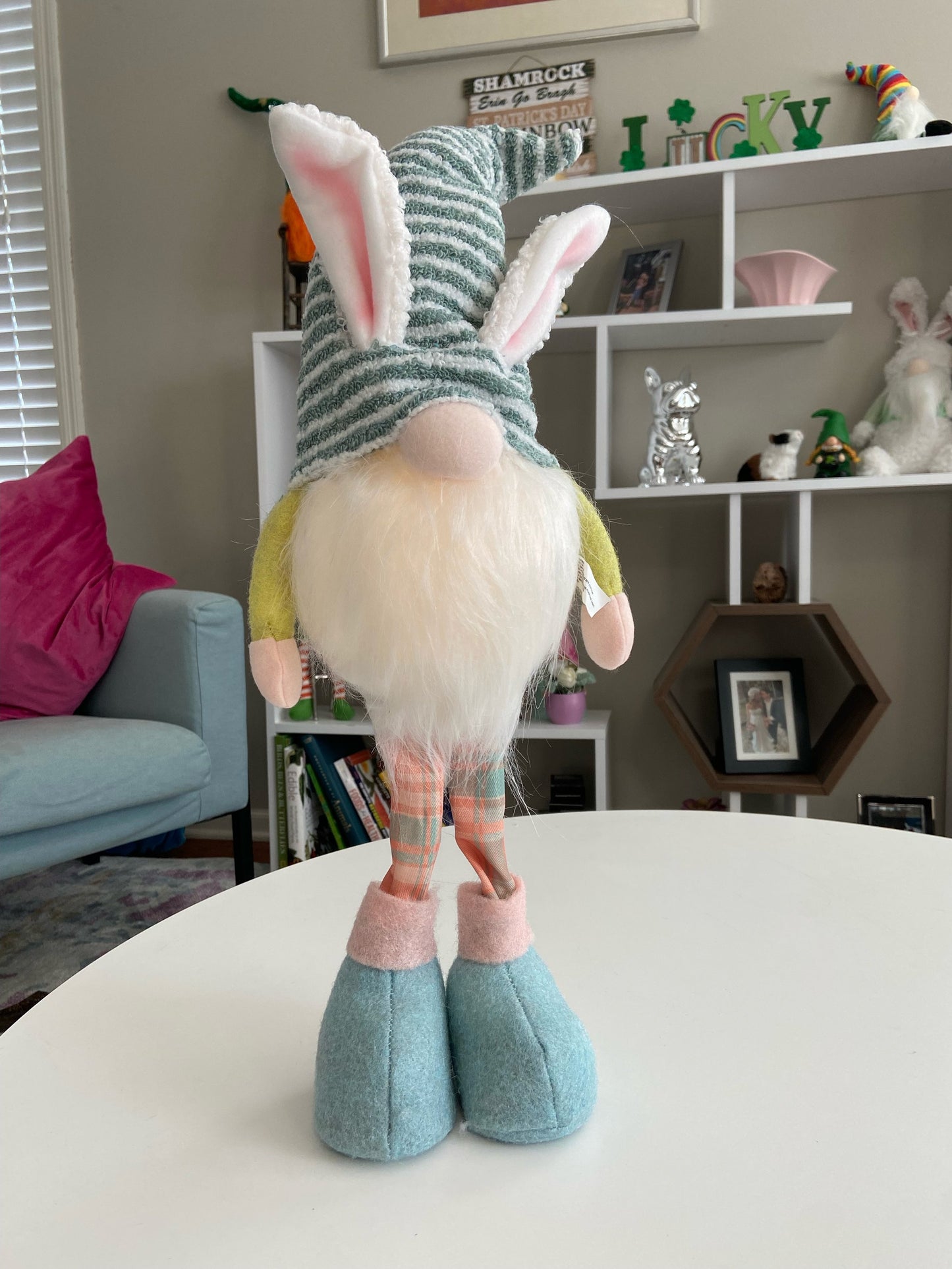 Easter Stripes Gnome Stander with LED - Pick One or Both