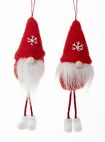 Hanging Red Santa Gnome, Set of 2