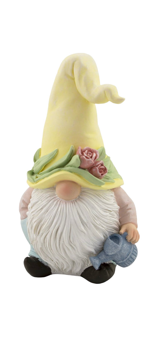 Daisy The Gnome with Tulip Hat and Watering Can Garden Resin