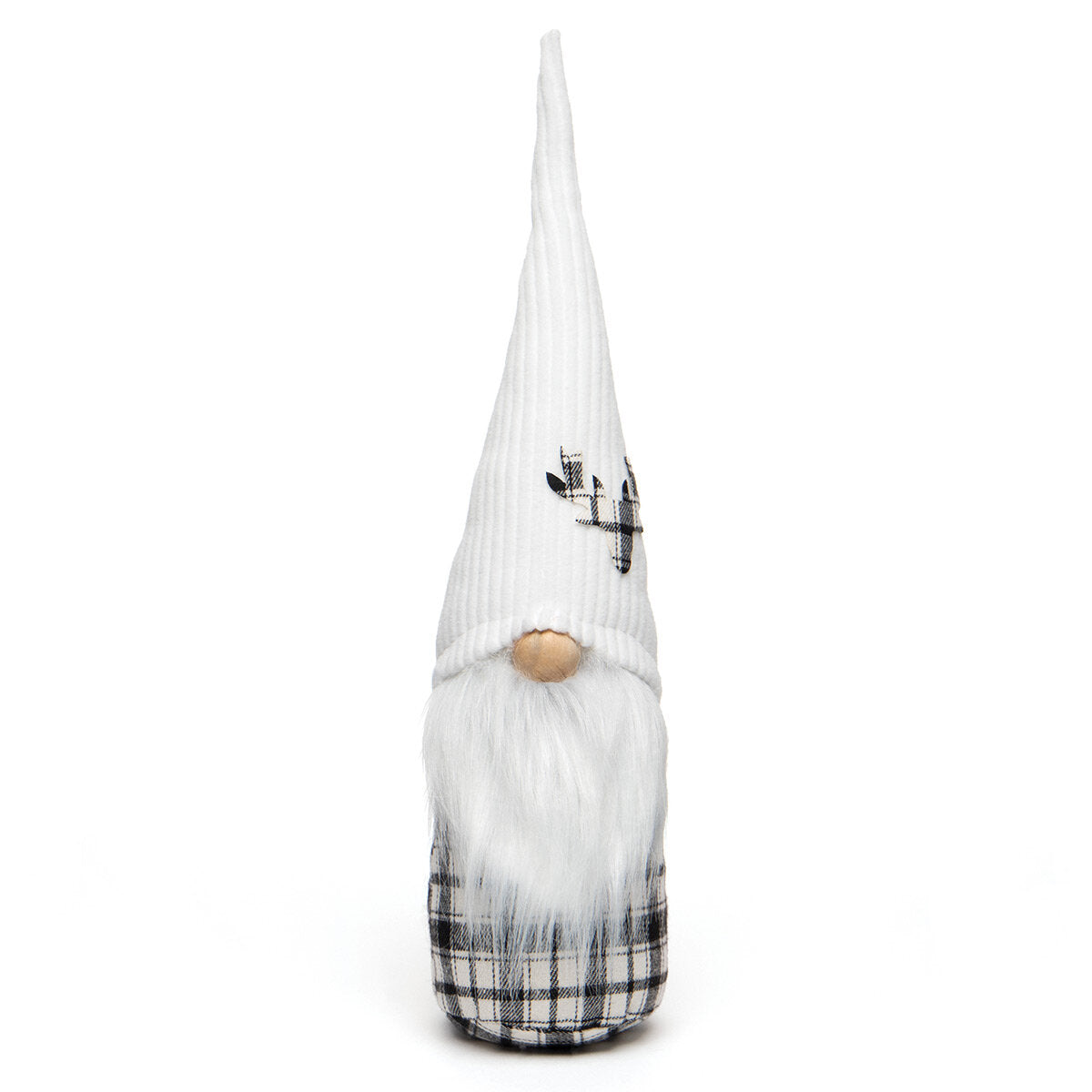 HUNTER THE GNOME -PLAID WITH WIRED HAT and DEER / Reindeer Embroidered Patch