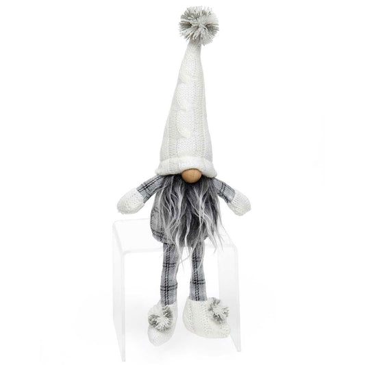 POM-POM GNOME GREY/CREAM WITH POM-POM, WIRED SWEATER
