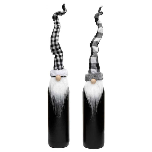 GNOME BOTTLE TOPPER BLACK/WHITE 2 AST