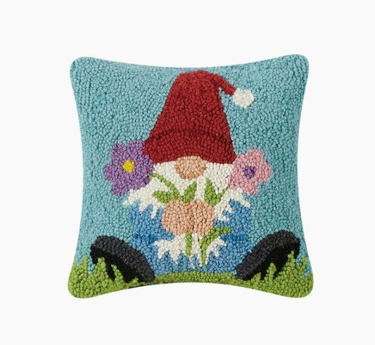 Spring Time Flower Gnome Pillow
