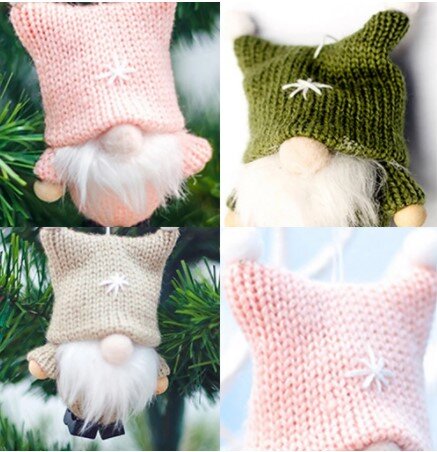Giftable Tiny Gnomes With Wool Knit Hats and Wood Shoes in Multiple Colors
