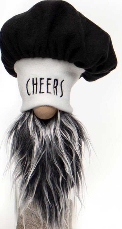 BON APPETIT GNOME BOTTLE TOPPER WITH CHEF HAT- 3 Options to Choose From