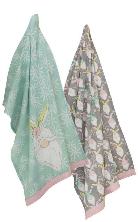 Bunny Gnomes Tea Towel set of 2