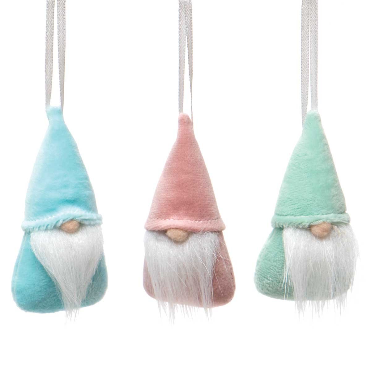Pastel Mini Gnomes with Ribbon Hanger 3 Assortment