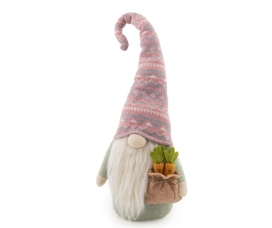 SPRING GELLY GNOME WITH CARROT SACK AND KNIT HAT