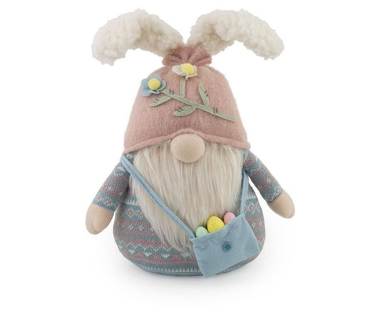 Galee Bunny Ear Gnome Embroidered Hat and Egg Bag Large