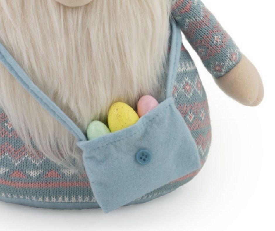 Galee Bunny Ear Gnome Embroidered Hat and Egg Bag Large