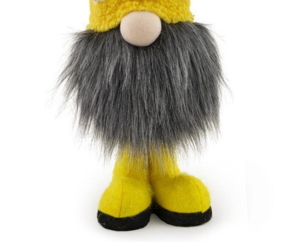 HOPPER HONEY BEE GNOME WITH RAIN BOOTS AND DAISY HAT