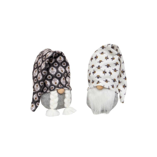 Floppy Bee Hat Gnome with Wood Nose 6.5" Choose one or both
