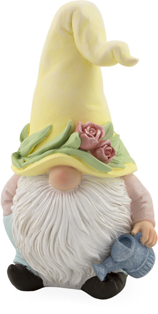 Daisy The Gnome with Tulip Hat and Watering Can Garden Resin