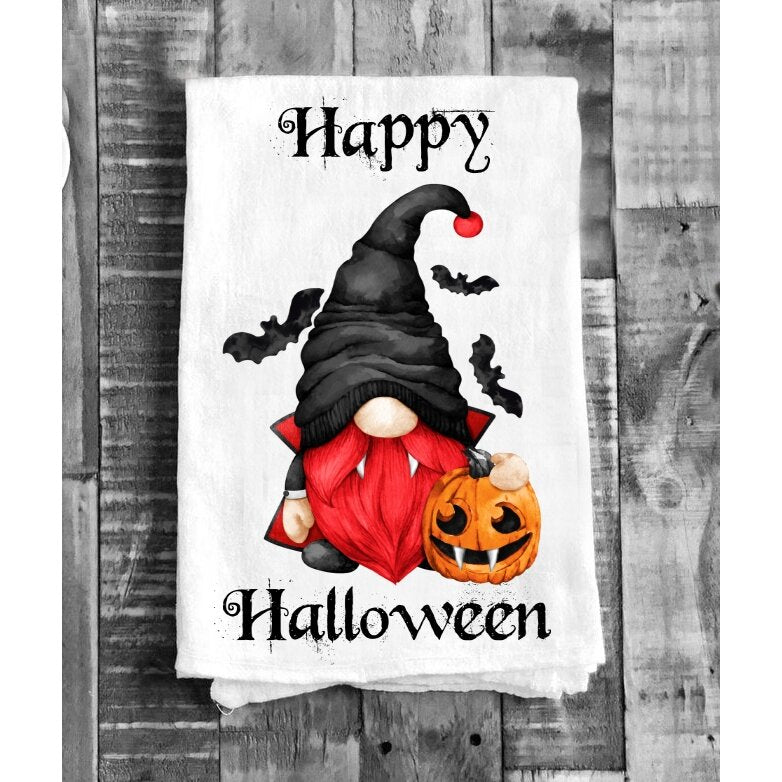 Halloween Gnome Cotton Tea/Dish Towels 100% Cotton