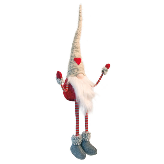 Tibbles Dangling Legs Heart Hat Gnome