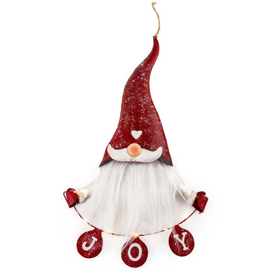 18" Jolly Gnome Led Joy Sign Christmas and Winter Holidays