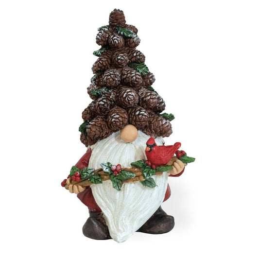 Phil Pinecone Hat Gnome Christmas/Holiday Resin Statue