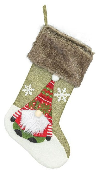 KRINGLE GNOME STOCKING 2 ASST.