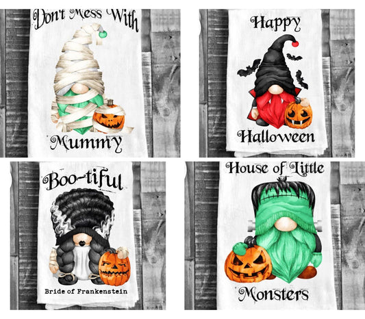 Halloween Gnome Cotton Tea/Dish Towels 100% Cotton
