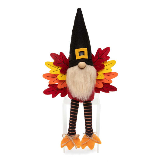 Thanksgiving Pilgrim Turkey with Buckle Hat and Wood Nose