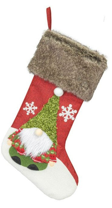 KRINGLE GNOME STOCKING 2 ASST.