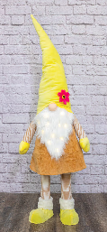 Sunshine Forest Gnome Stander Bobble with LED lights in Beard Over 4ft Tall
