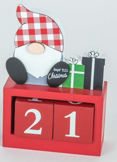 SNOWMAN GNOME CHRISTMAS COUNTDOWN 2 ASST