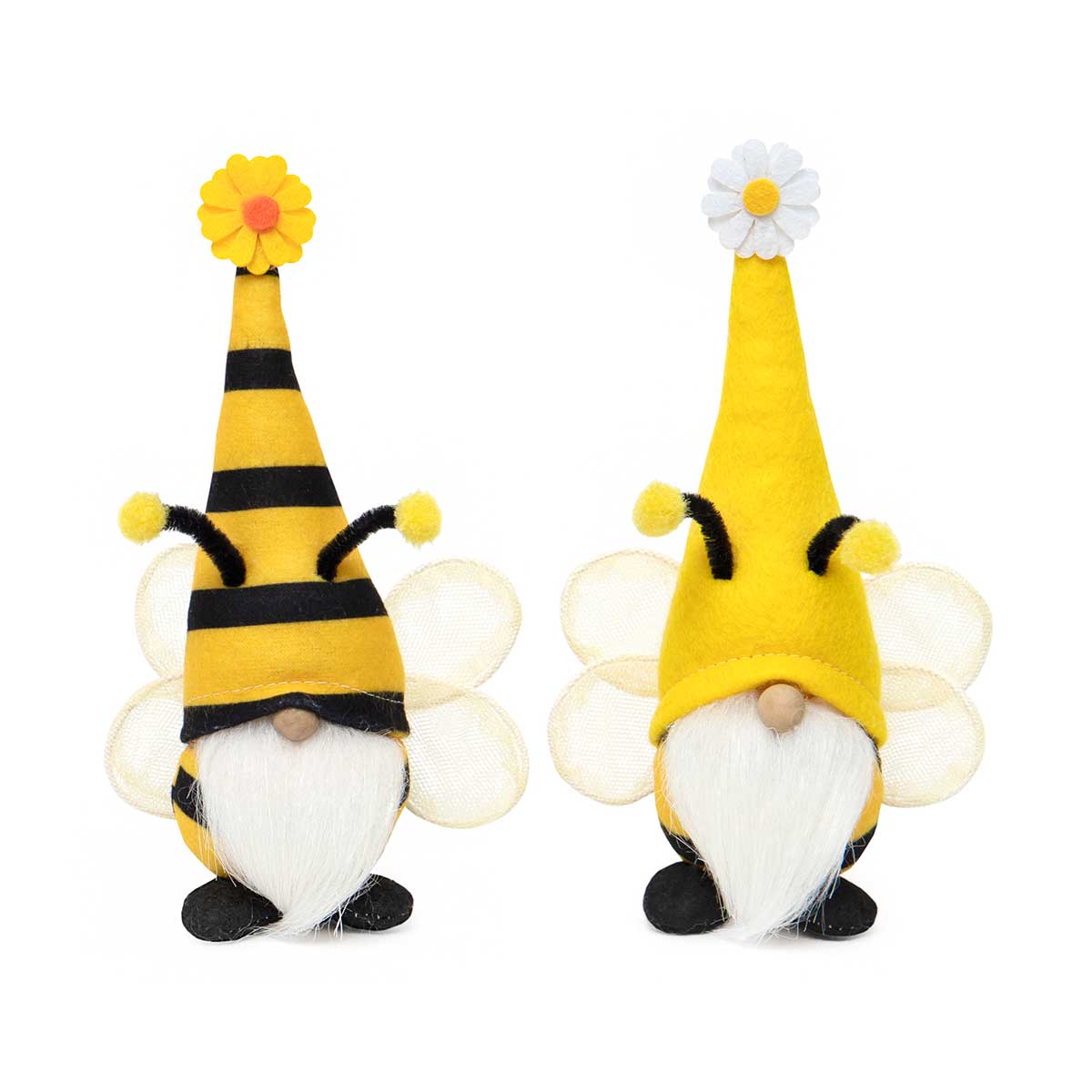 Bee Gnome with Wings, Antennae, Wood Nose 7.5" Small