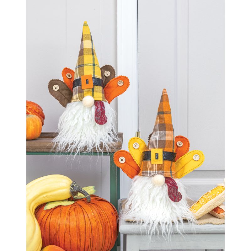 FALL PLAID TURKEY GNOME 2 ASST.
