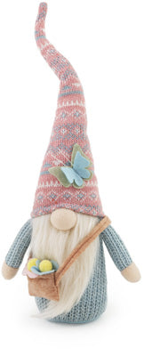 Spring or Summer Garden Theme Gertie the Gnome with Flower Satchel