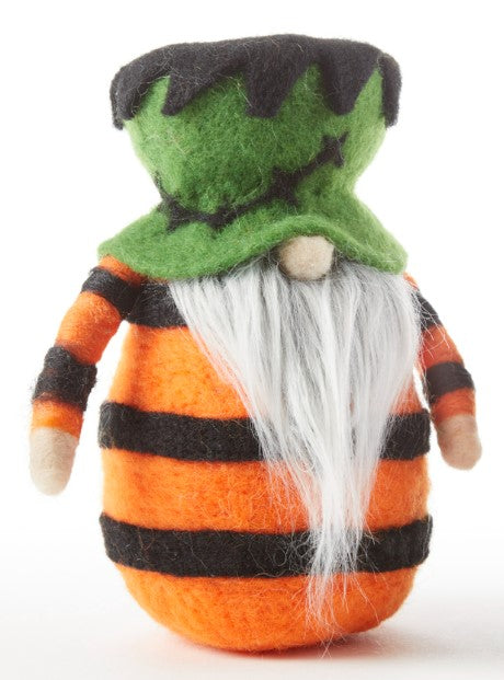 Frankenstein & Pumpkin Halloween Wool Gnomes